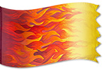 Pentecost Fire Silk worship, warfare & ministry banner design